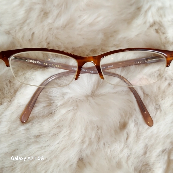 Kate Spade Frame Effie 0DV5 Light Tortoise on Lavender Half Rim Italy  5… - Picture 5 of 11